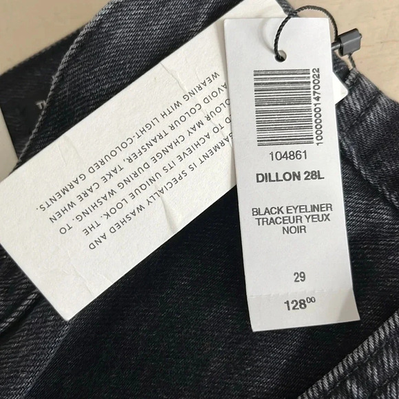 Denim Forum The Dillon High Rise Slim in Black Eyeliner - NEW - Size 29 - Picture 8 of 12